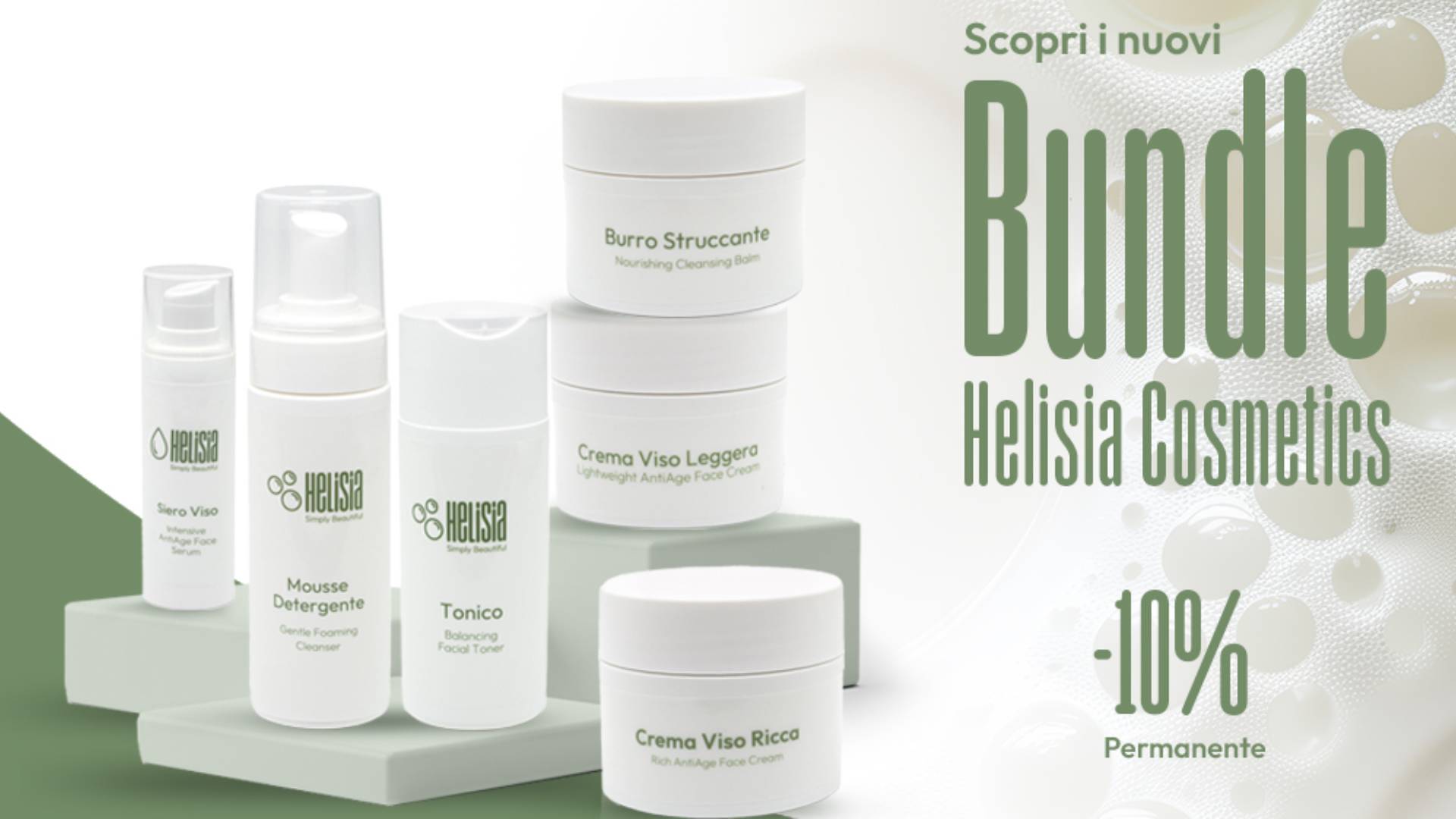 Bundle skincare e detergenza pelle, vendita cosmetici, acquisto prodotti skincare online