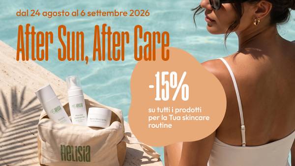 Promo After Sun, After Care: -15% su tutta la skincare Helisia
